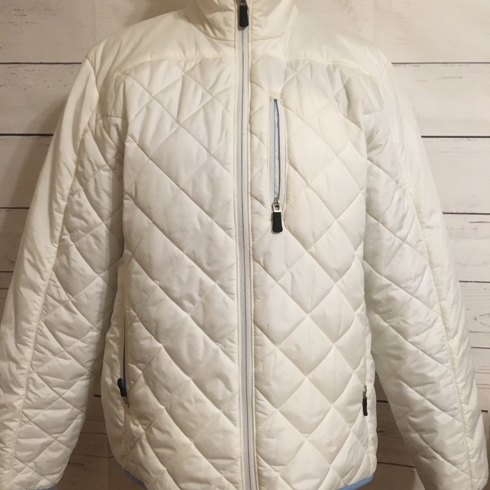 Lands End Ladies L 14/16 white jacket